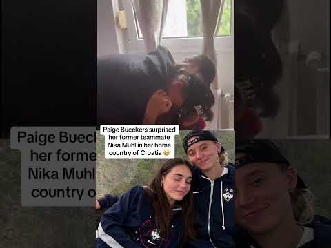 Nika's reaction is so pure ❤️ (via @paigebueckers/TT)