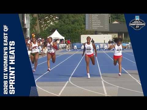Every women's sprint heat from the 2026 NCAA Division I East Quarterfinal Round track and field meet