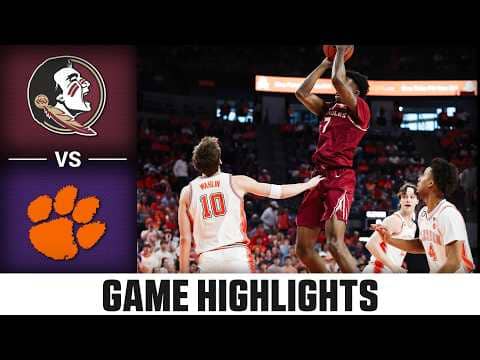 Florida State vs. Clemson Game Highlights | 2025-26 ACC Men's Basketball
