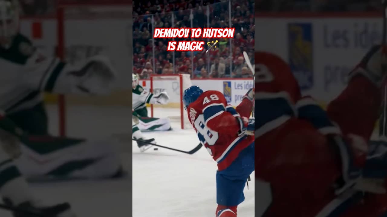 Demidov No Look Pass To Hutson for the Goal #gohabsgo #habs #nhl #demidov #lanehutson #shorts