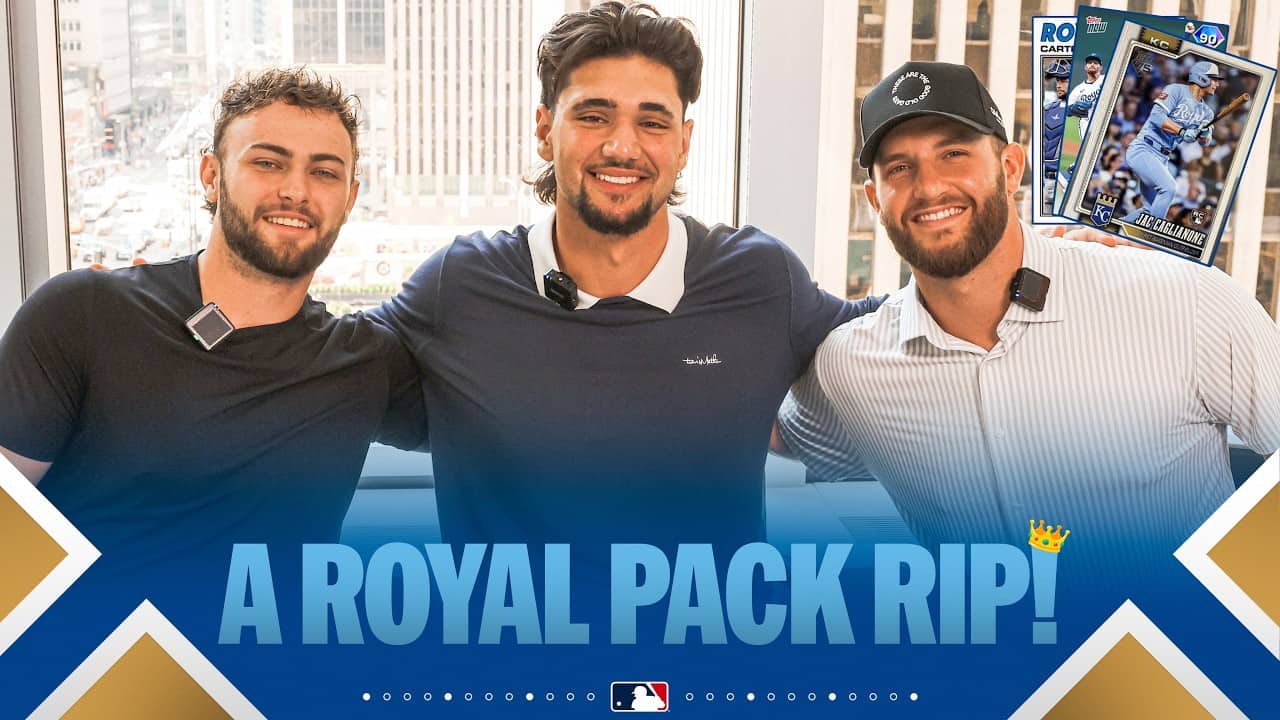 Pack Rips at MLB HQ with Royals' Jac Caglianone, Carter Jensen, and Noah Cameron! 👑