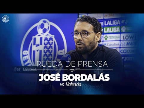 Rueda de prensa de José Bordalás previa al encuentro frente al Valencia CF