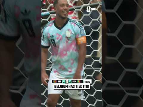 BELGIUM EQUALIZES WITHIN 3 MINUTES OF THEIR LAST GOAL