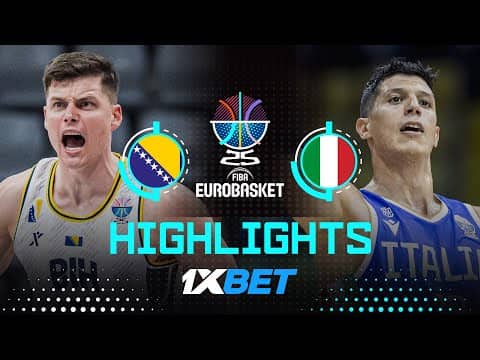 Bosnia and Herzegovina 🇧🇦 vs Italy 🇮🇹 | 1XBET Highlights | FIBA EuroBasket 2025