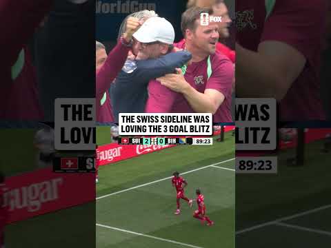 Switzerland's manager was BUZZING when Switzerland scored its third 🇨🇭
