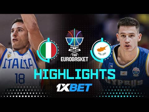 Italy 🇮🇹 vs Cyprus 🇨🇾 | 1XBET Highlights | FIBA EuroBasket 2025