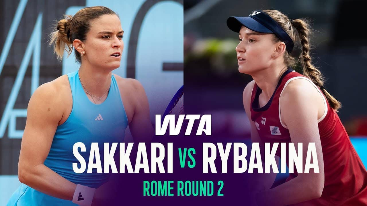 Maria Sakkari vs. Elena Rybakina | 2026 Rome Round 2 | WTA Match Highlights