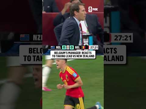 Belgium manager Rudi Garcia with the calm celebration after his team took the lead