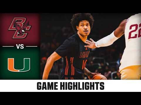Boston College vs. Miami Game Highlights | 2025-26 ACC Men's Basketball