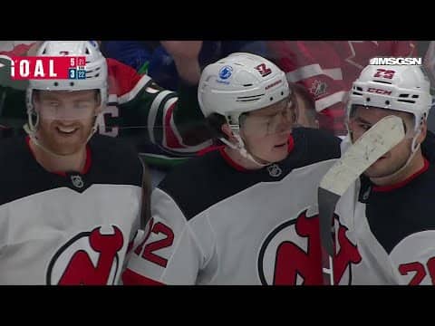 Cody Glass scores a goal against the Vancouver Canucks