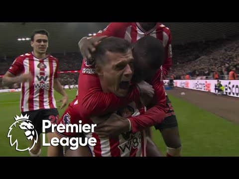 Granit Xhaka BLASTS Sunderland level with Everton | Premier League | NBC Sports