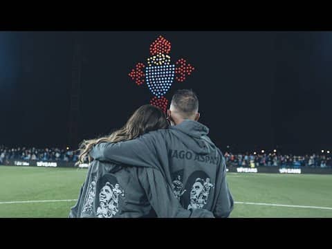 [Drone Show] 🛰️🎉 IAGO ASPAS, emocionado en su HOMENAJE | ¡El jugador con más partidos del CELTA!