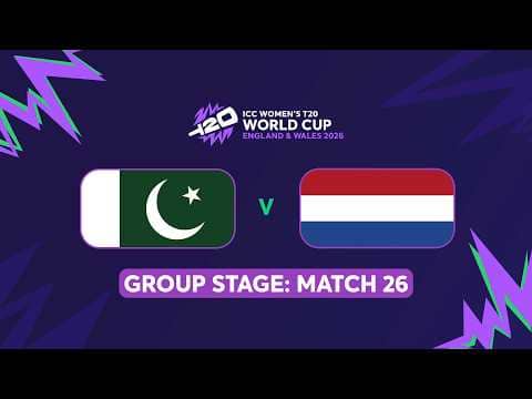 ICC Women's T20 World Cup 2026: Pakistan vs Netherlands(English) #t20worldcup