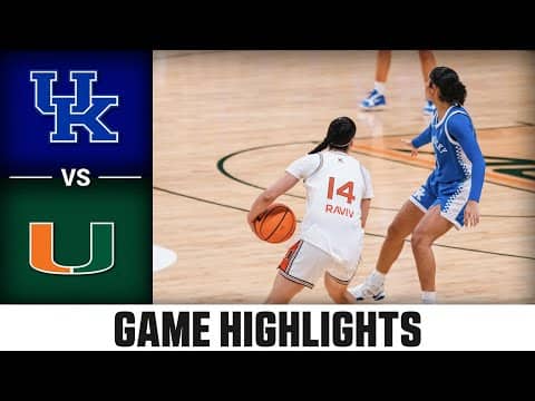 Kentucky vs. Miami Game Highlights | 2025-26 ACC Women's Basketball