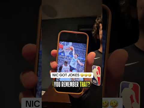 Tacko Fall was not falling for Nic’s antics 🤣