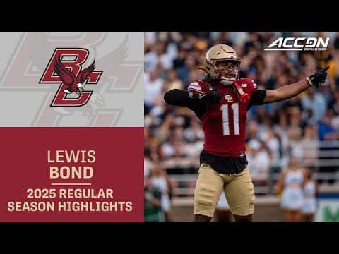 Lewis Bond 2025 Regular Season Highlights | Boston College WR