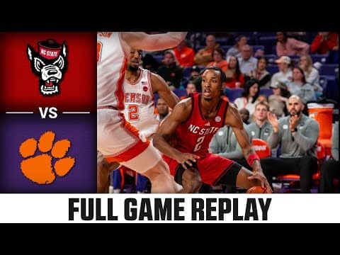 NC State vs. Clemson Full Game Replay | 2025-26 ACC Men's Basketball