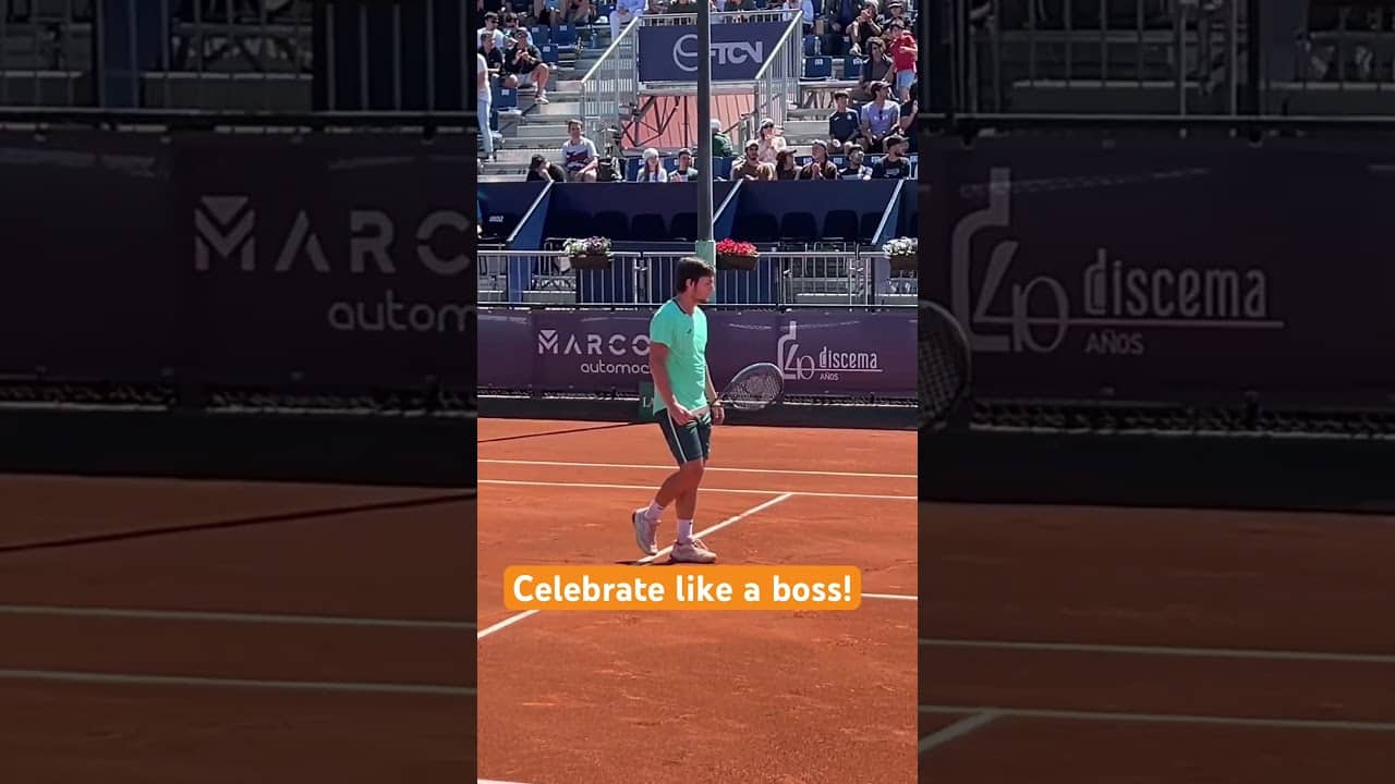 Celebrate a tennis match win like a boss!Celebrate a tennis match win like Miomir Kecmanovic! #atp