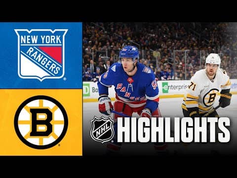 Rangers vs. Bruins | NHL Highlights | January 10, 2026
