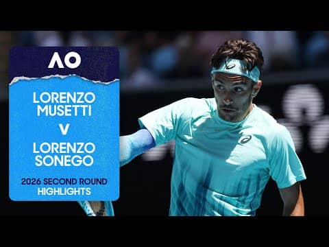 Lorenzo Musetti v Lorenzo Sonego Highlights | Australian Open 2026 Second Round
