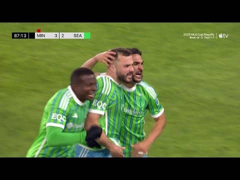 Jordan Morris LATE EQUALIZER for Seattle!! | 2025 Audi MLS Cup Playoffs