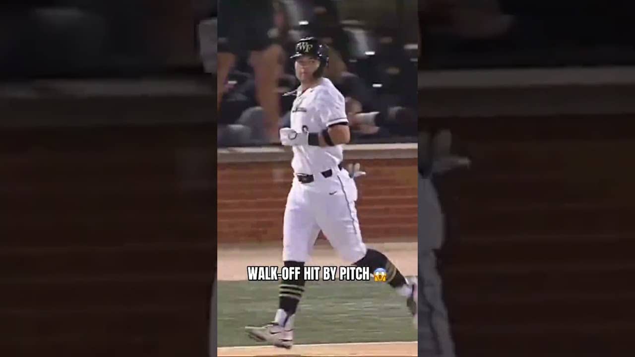 What a way to walk it off 🤯 #wakeforest #collegebaseball #accbaseball #baseball #godeacs