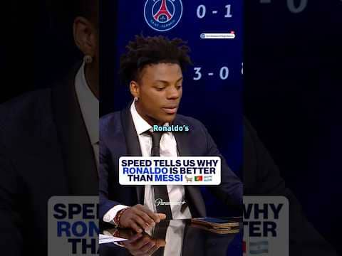 IShowSpeed says why Ronaldo is better than Messi 👀🐐 UCL Today | CBS Sports Golazo