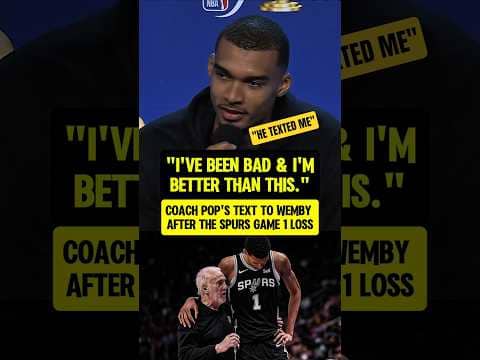 Coach Pop had a message for Wemby👀