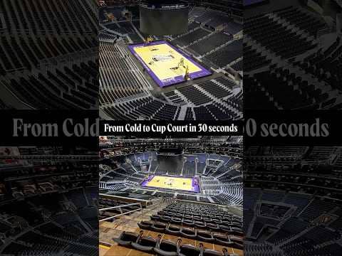 How an arena transforms from an ice rink to an NBA Cup Court OVERNIGHT