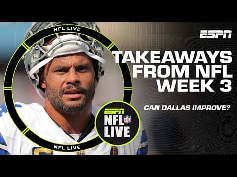 Week 3 TAKEAWAYS 🔍 Have the Cowboys shown they’re a playoff team? | NFL Live