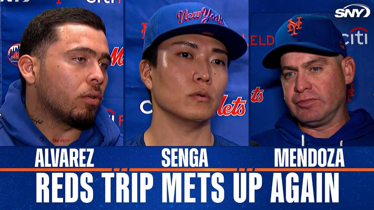 Carlos Mendoza on his ejection, Francisco Alvarez & Kodai Senga talk rough first inning in Mets loss