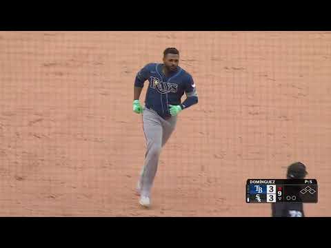 Junior Caminero's ELECTRIC game-tying home run and reaction ⚡ (Back-to-back games with a HR!)
