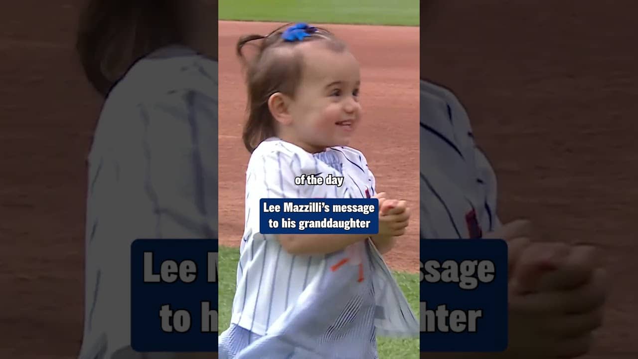 Lee Mazzilli addressed his granddaughter in his Mets Hall of Fame speech 💙🧡