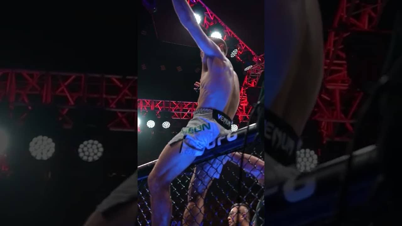 Hyped after his KO! #ufcmacau