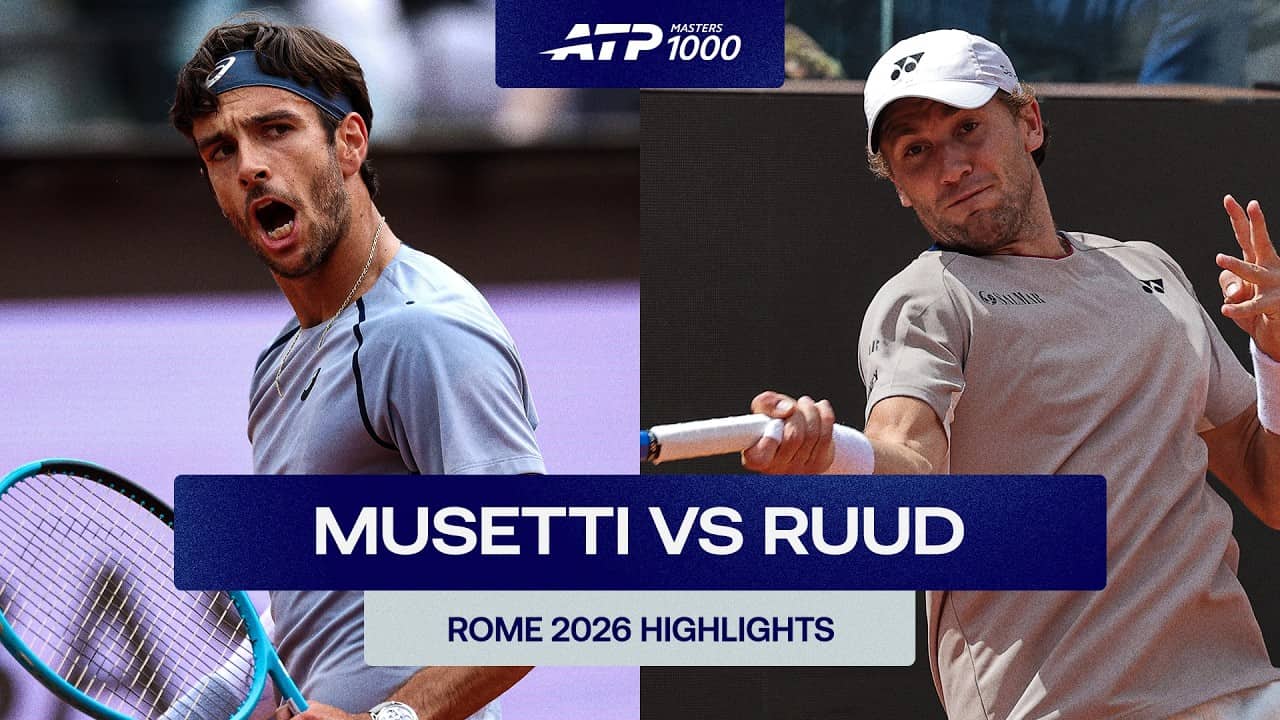 Lorenzo Musetti vs. Casper Ruud Highlights | Rome 2026 Round 4