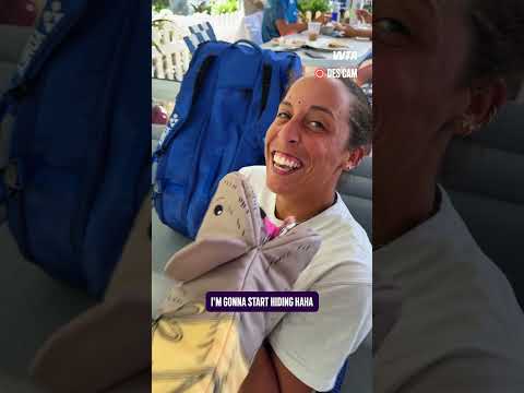 It's Madi's lucky day 😉 #WTA #funny #MadisonKeys