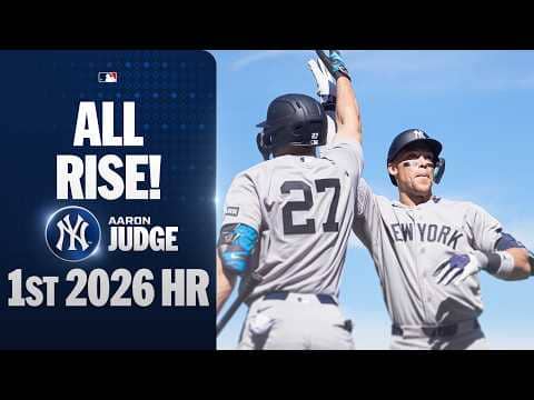 ALL RISE for Aaron Judge's 1st home run of 2026! 🧑‍⚖️ | MLB Highlights