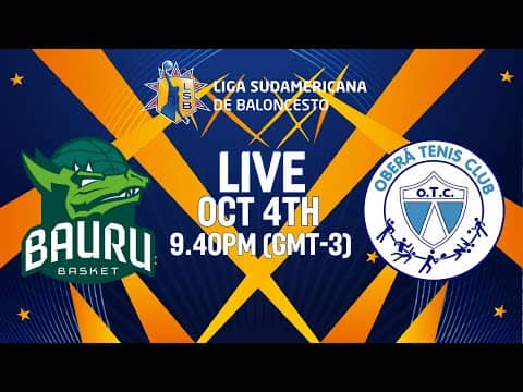 LIVE - Bauru v Oberá | Liga Sudamericana de Baloncesto FIBA 2025  | Group Phase