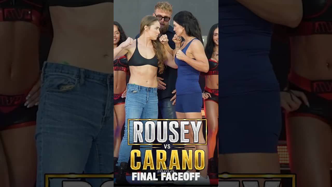 Ronda Rousey vs. Gina Carano FINAL FACEOFF | Rousey vs. Carano | MMA Fighting