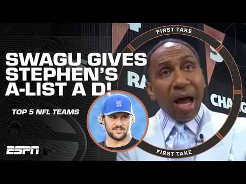 Swagu absolutely ROASTS Stephen's A-List after Week 2! 😳 TOP 5️⃣ NFL TEAMS 📈 | First Take