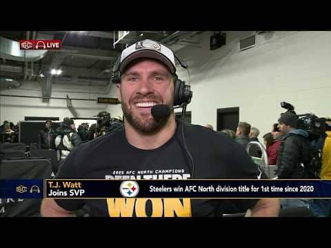'IT'S INCREDIBLE!' - T.J. Watt reacts to Steelers winning the AFC North title | SC with SVP