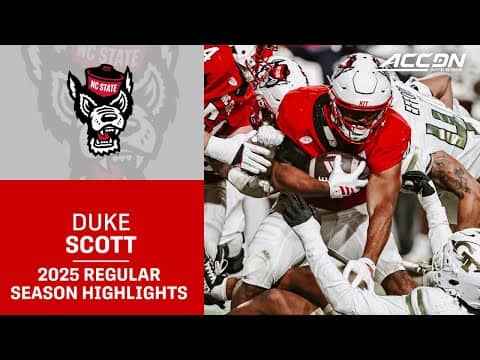 Duke Scott  2025 Regular Season Highlights | NC State Running Back