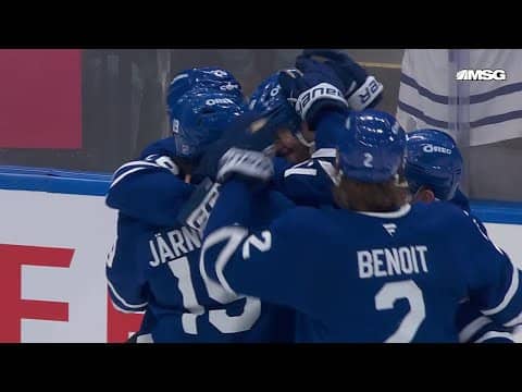 Calle Jarnkrok scores a goal against the New Jersey Devils