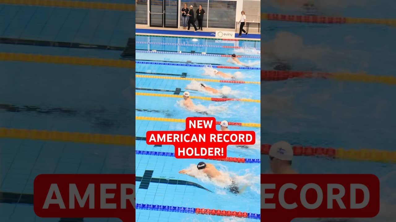 After breaking the 50 Breast American record this morning, Van Mathias won tonight in 26.46