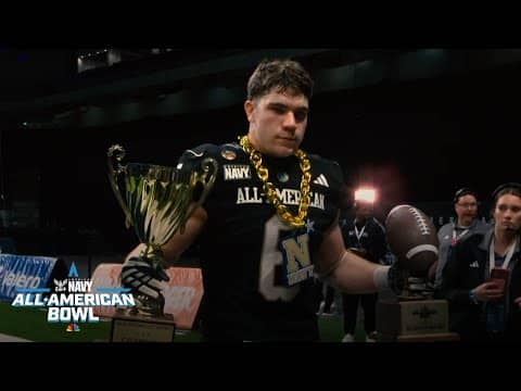USC commit Luke Wafle wins 2026 Navy All-American Bowl MVP, ties sack record | NBC Sports