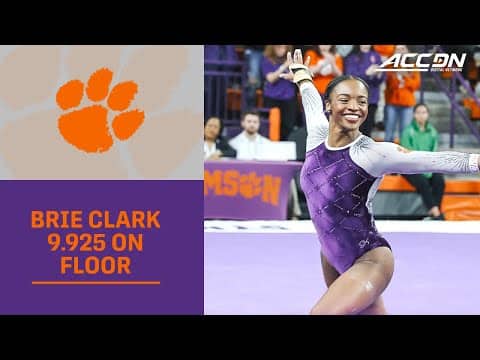 Clemson's Brie Clark Earns Top Spot With A 9.925 On Floor