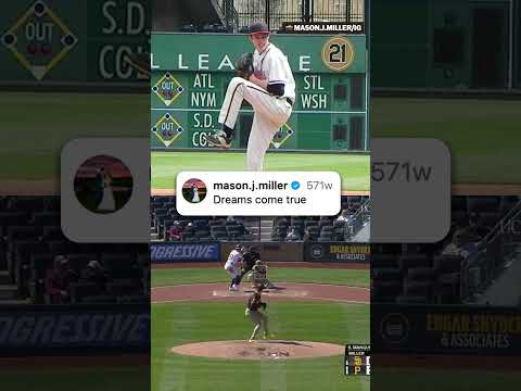 Mason Miller pitched at PNC Park in 2015 as a high schooler. The hometown kid took the mound today 🥹