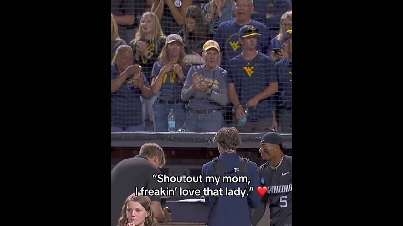Armani Guzman had to shout out his mom after hitting the walk-off home run for West Virginia
