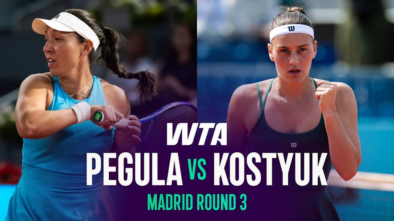 Jessica Pegula vs. Marta Kostyuk | 2026 Madrid Round 3 | WTA Match Highlights