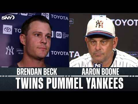 Aaron Boone and Brendan Beck discuss Beck's ineffective first MLB start in Yankees 11-4 loss